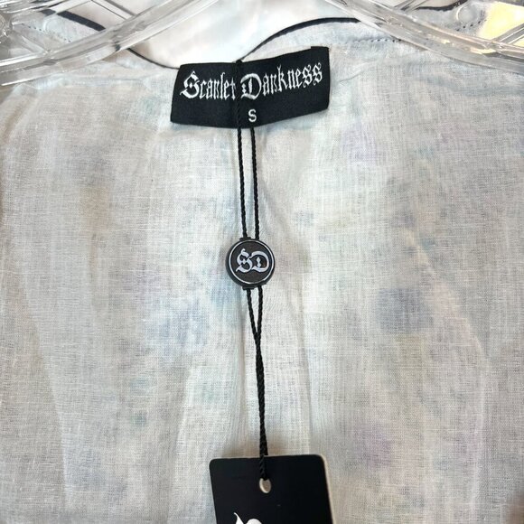 Scarlet Darkness Floral Dress Small German Dirndl Bavarian Oktoberfest - Picture 8 of 12